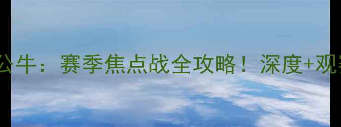 图片 鹈鹕vs公牛：赛季焦点战全攻略！深度+观赛指南1