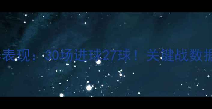 图片 🌟梅西赛季表现：30场进球27球！关键战数据惊艳！🌟1