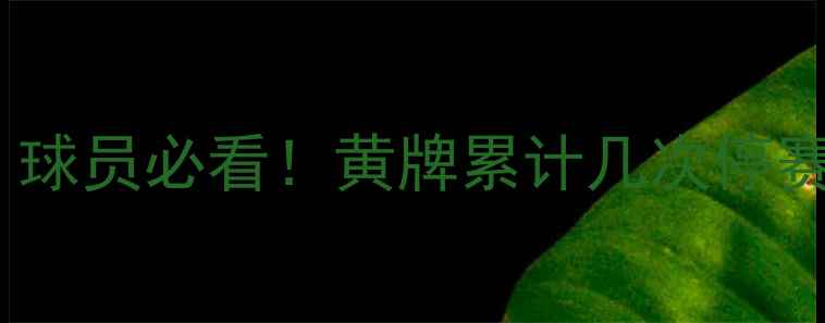 图片 🌟足球场上黄牌停赛规则全｜球员必看！黄牌累计几次停赛？裁判判罚标准+案例图解🌟