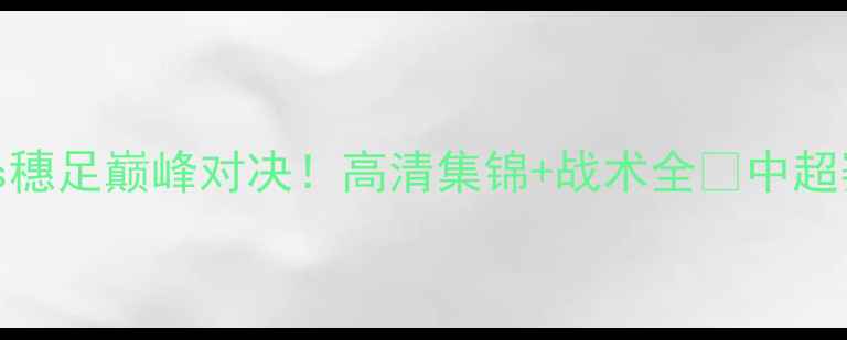 图片 📹原声回放申花vs穗足巅峰对决！高清集锦+战术全🔥中超赛季足球比赛回放