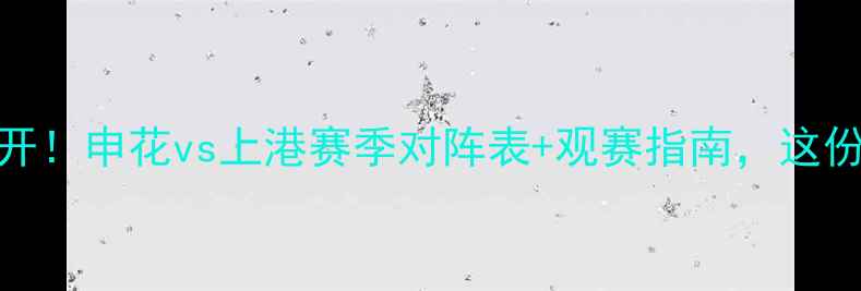 图片 🔥上海足球赛程大公开！申花vs上港赛季对阵表+观赛指南，这份攻略助你抢鲜看球🔥