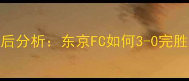 图片 🔥仙台vs东京赛后分析：东京FC如何3-0完胜仙台维京人？🔥