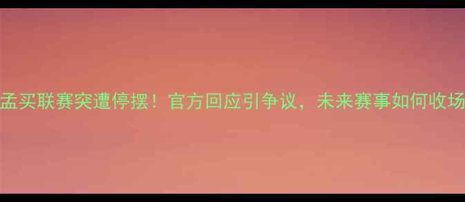 图片 🔥印度孟买联赛突遭停摆！官方回应引争议，未来赛事如何收场？🏟️