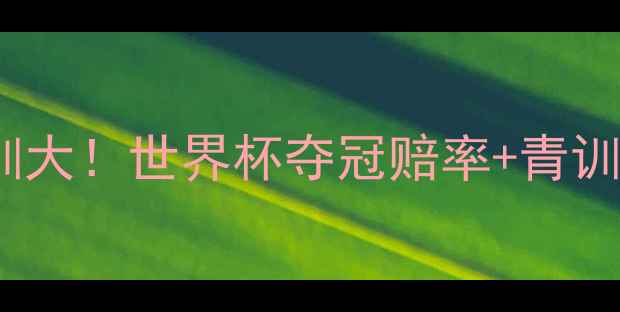 图片 🔥德国U19青训大！世界杯夺冠赔率+青训秘籍全公开🔥