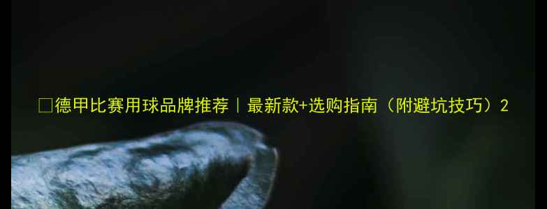 图片 🔥德甲比赛用球品牌推荐｜最新款+选购指南（附避坑技巧）2