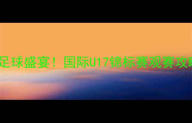 图片 🔥斯坦科维奇杯足球盛宴！国际U17锦标赛观赛攻略+赛事前瞻全🔥