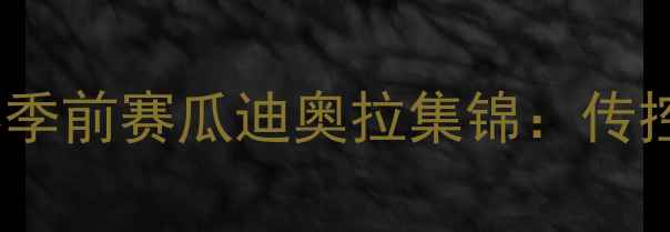 图片 🔥曼城vs热刺英超赛季前赛瓜迪奥拉集锦：传控美学+青春风暴全🔥