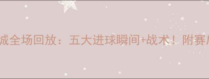 图片 🔥曼城vs莱斯特城全场回放：五大进球瞬间+战术！附赛后数据对比⚽️1