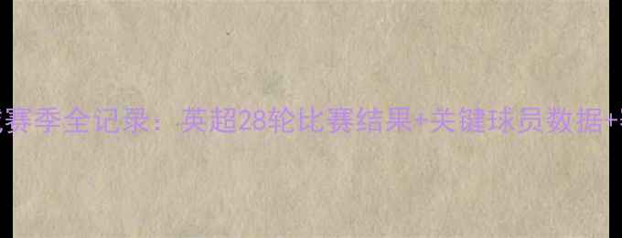 图片 🔥曼城赛季全记录：英超28轮比赛结果+关键球员数据+赛季🔥
