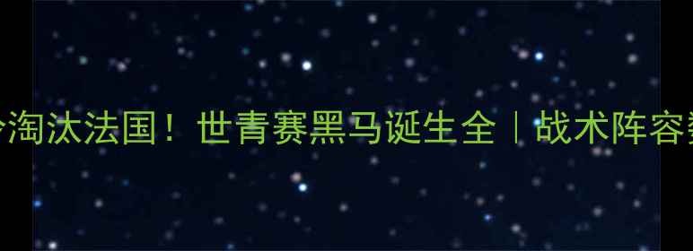 图片 🔥越南U20爆冷淘汰法国！世青赛黑马诞生全｜战术阵容数据深度复盘1