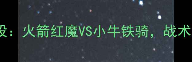 图片 2006年足坛经典战役：火箭红魔VS小牛铁骑，战术博弈与历史意义全1