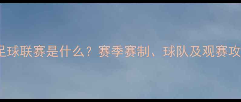 图片 NBAG足球联赛是什么？赛季赛制、球队及观赛攻略全1
