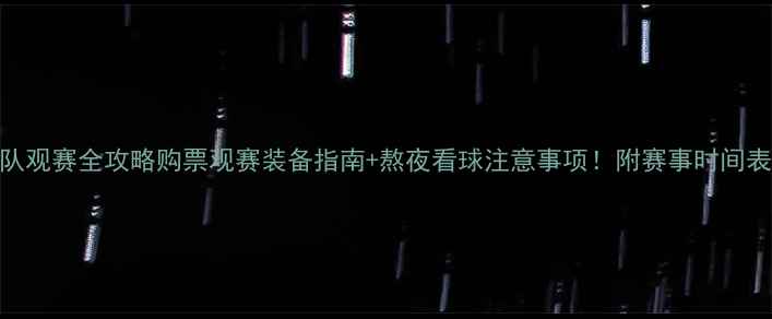 图片 世界杯国家队观赛全攻略购票观赛装备指南+熬夜看球注意事项！附赛事时间表+球队分析1
