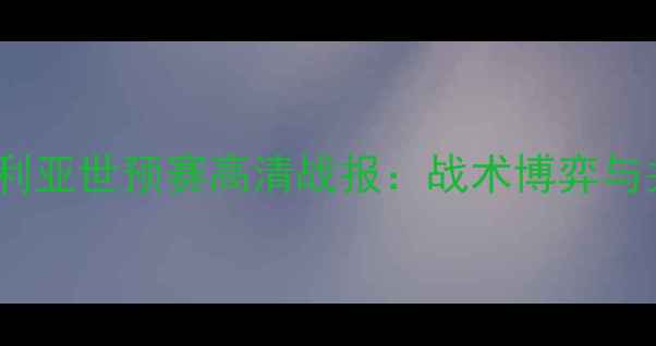 图片 中国VS澳大利亚世预赛高清战报：战术博弈与关键数据全2