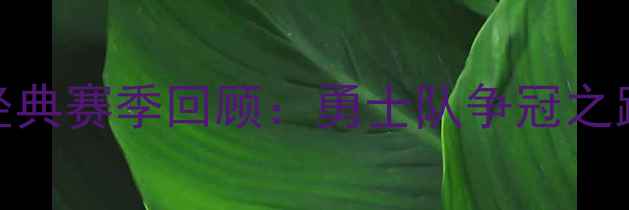图片 中国足球超级联赛经典赛季回顾：勇士队争冠之路与五大高光战役全