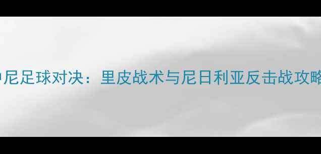 图片 中尼足球对决：里皮战术与尼日利亚反击战攻略1