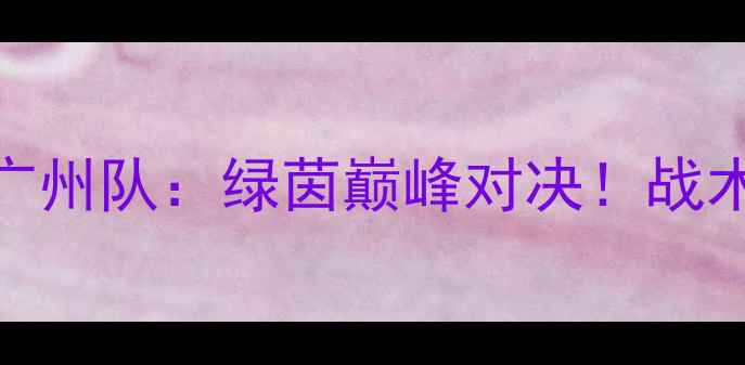 图片 中超山东泰山2-1广州队：绿茵巅峰对决！战术与经典战役回顾1