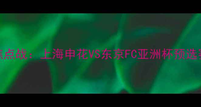 图片 中超焦点战：上海申花VS东京FC亚洲杯预选赛前瞻