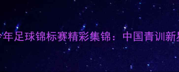 图片 乔丹杯青少年足球锦标赛精彩集锦：中国青训新星崛起之路