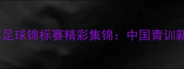 图片 乔丹杯青少年足球锦标赛精彩集锦：中国青训新星崛起之路2