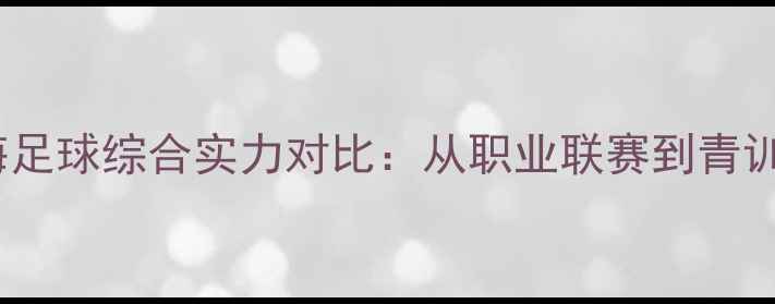 图片 北京vs上海足球综合实力对比：从职业联赛到青训体系全面2