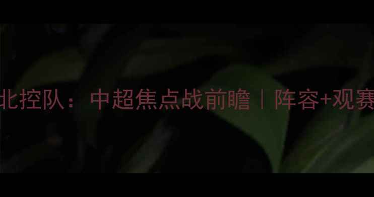 图片 北京八队vs北控队：中超焦点战前瞻｜阵容+观赛攻略全公开