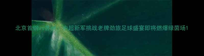 图片 北京首钢vs苏州：中超新军挑战老牌劲旅足球盛宴即将燃爆绿茵场1