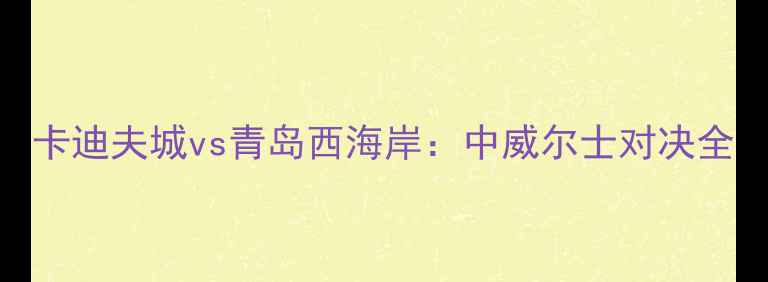 图片 卡迪夫城vs青岛西海岸：中威尔士对决全