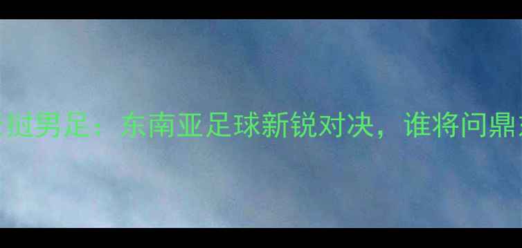 图片 印尼男足VS老挝男足：东南亚足球新锐对决，谁将问鼎东南亚杯？🏆