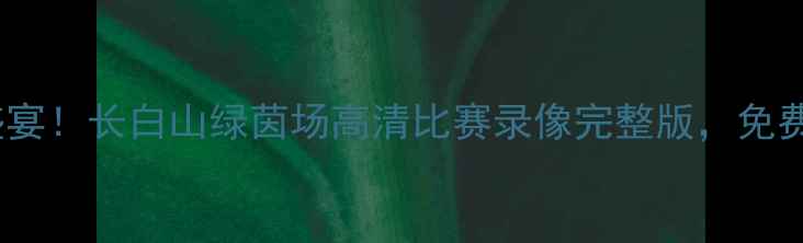 图片 吉林足球盛宴！长白山绿茵场高清比赛录像完整版，免费观看攻略2