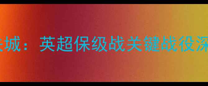 图片 埃弗顿vs卡迪夫城：英超保级战关键战役深度与战术预测2