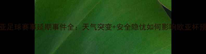 图片 安塔利亚足球赛事延期事件全：天气突变+安全隐忧如何影响欧亚杯预选赛？