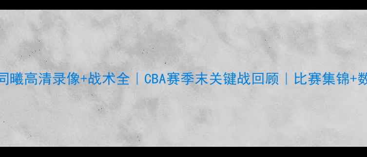 图片 山东vs同曦高清录像+战术全｜CBA赛季末关键战回顾｜比赛集锦+数据统计