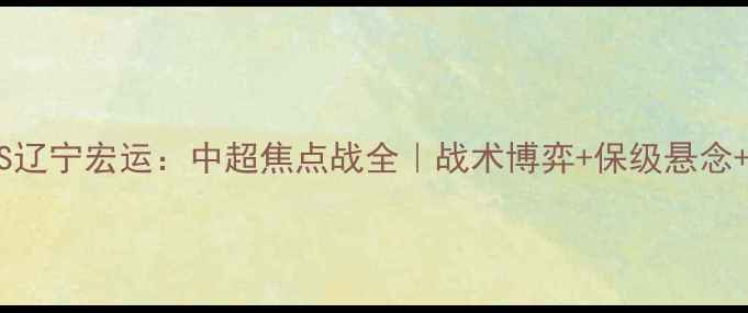 图片 山东泰山VS辽宁宏运：中超焦点战全｜战术博弈+保级悬念+老将对决2