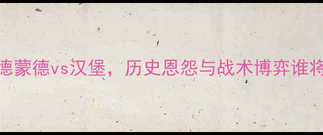 图片 德甲焦点战：多德蒙德vs汉堡，历史恩怨与战术博弈谁将主宰柏林之夜？