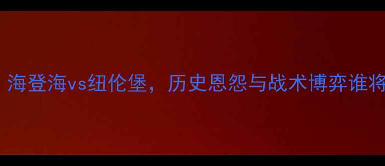 图片 德甲焦点战：海登海vs纽伦堡，历史恩怨与战术博弈谁将主宰赛场？2
