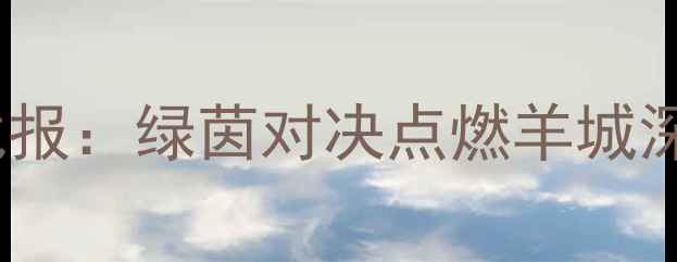 图片 新疆天山雪豹vs广州队足球战报：绿茵对决点燃羊城深度战术博弈与关键球员表现2