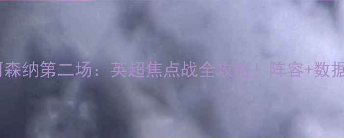 图片 曼城vs阿森纳第二场：英超焦点战全攻略！阵容+数据预测🔥1