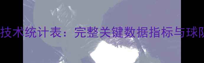 图片 最新版足球比赛技术统计表：完整关键数据指标与球队战术应用指南2