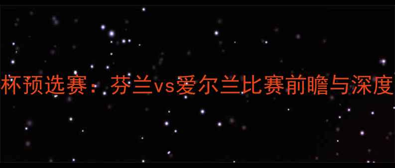图片 欧洲杯预选赛：芬兰vs爱尔兰比赛前瞻与深度分析