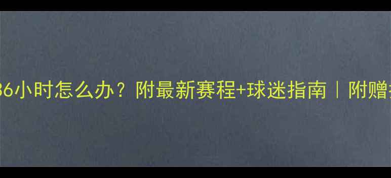 图片 比赛推迟36小时怎么办？附最新赛程+球迷指南｜附赠抢票攻略2