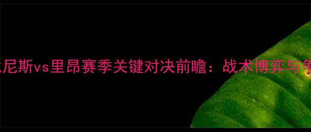 图片 法甲焦点战尼斯vs里昂赛季关键对决前瞻：战术博弈与争冠悬念全2