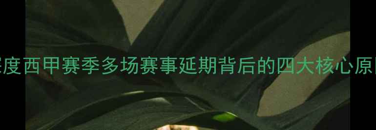 图片 深度西甲赛季多场赛事延期背后的四大核心原因