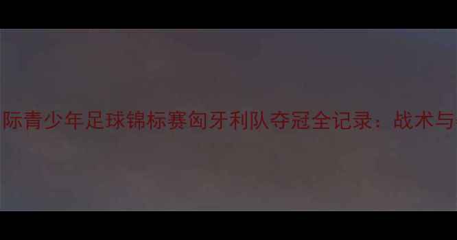 图片 熊猫杯国际青少年足球锦标赛匈牙利队夺冠全记录：战术与赛事启示