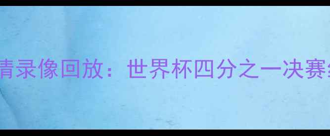 图片 瑞典vs韩国高清录像回放：世界杯四分之一决赛经典对决深度2