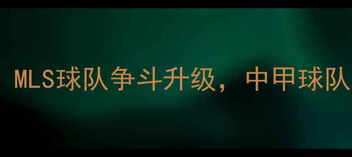 图片 美国足球联赛升级赛：MLS球队争斗升级，中甲球队观赛指南与赛事前瞻1