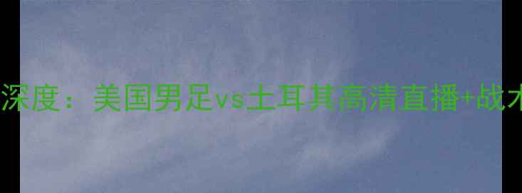 图片 美土大战深度：美国男足vs土耳其高清直播+战术布局全2