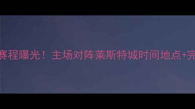 图片 英超第28轮热刺最新赛程曝光！主场对阵莱斯特城时间地点+完整对阵表+赛前深度2