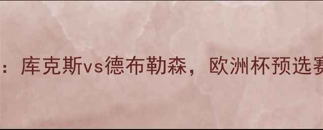 图片 赛季焦点战：库克斯vs德布勒森，欧洲杯预选赛关键对决1