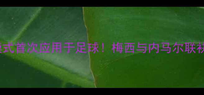 图片 足球双星闪耀WTA双打模式首次应用于足球！梅西与内马尔联袂主演南美德比高清集锦